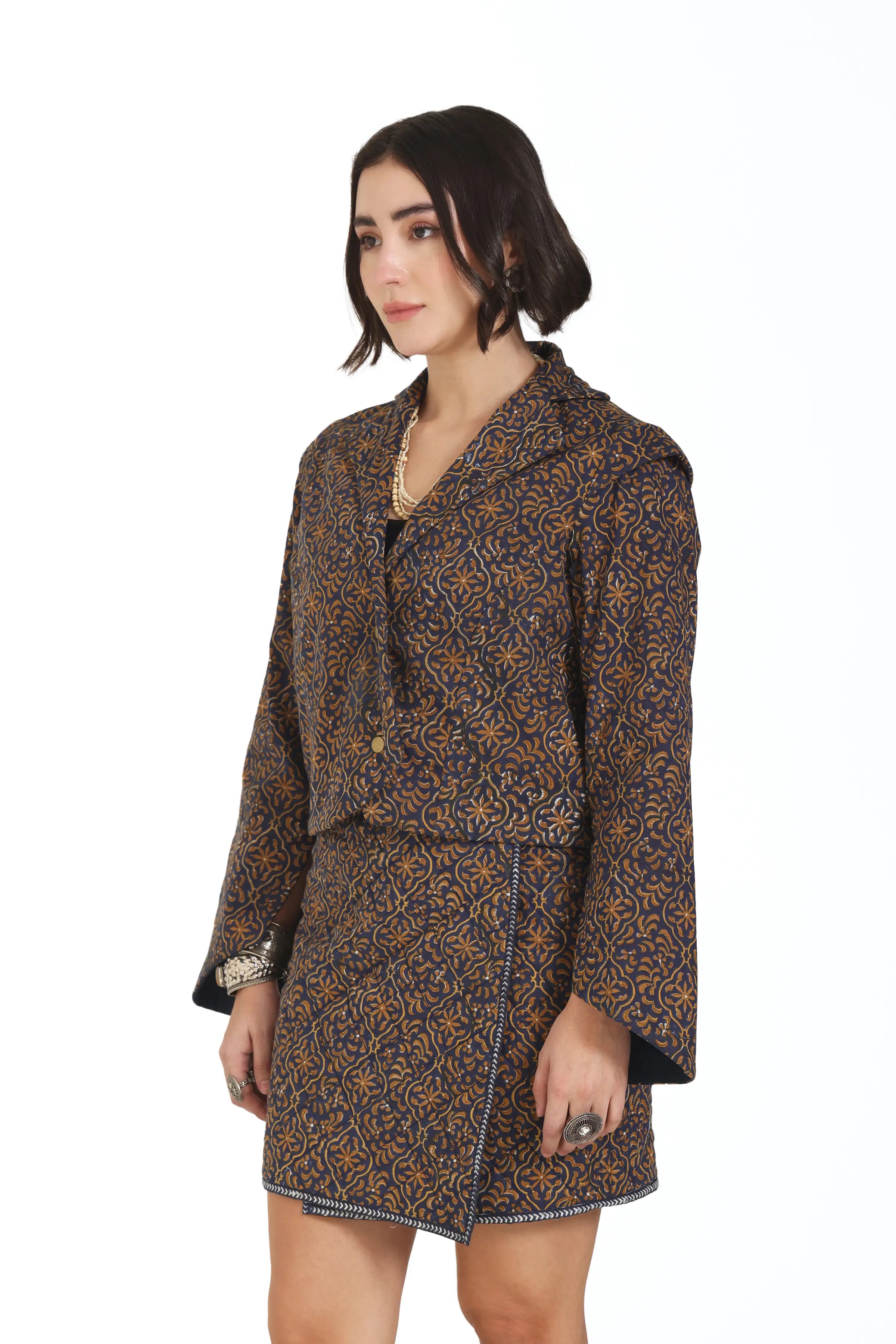 Still Kinda Here Crop Jacket In Blue